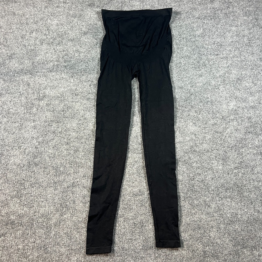 Mothers Essentials Maternity Leggings Womens Black Small Over The Belly Seamless
